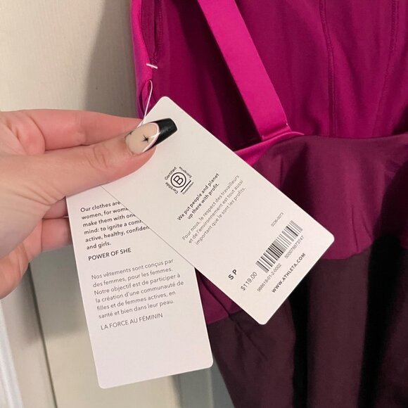 Athleta Womens NWT Purple Colorblock Coastline One Piece Swimsuit Small - Picture 5 of 10
